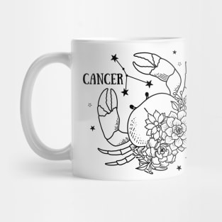 Zodiac Garden Floral Design: Cancer Mug